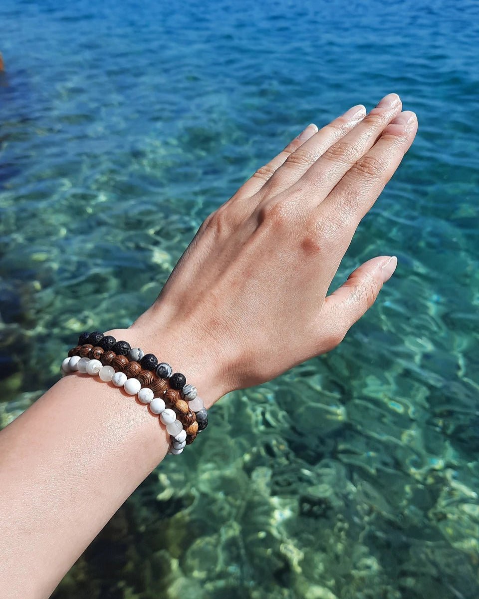 Howlīta minerālu / dārgakmeņu pērlītes| Ø6 mm| 10 gab.