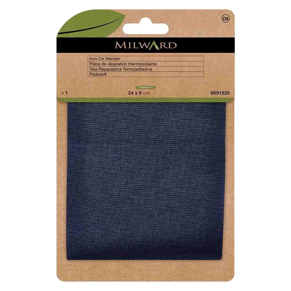 Ielāps apģērbam uzgludināmais Milward 24x9cm - tumši zils