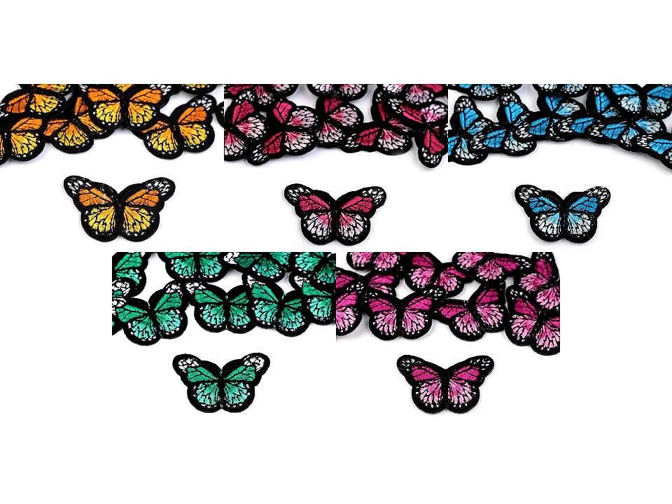 Ielāps uzgludināms Tauriņš | 4,3 mm x 29 mm | dažādi toņi