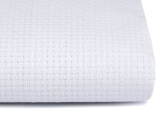 Izšūšanas audums - 46 rūtiņas/10cm - balts