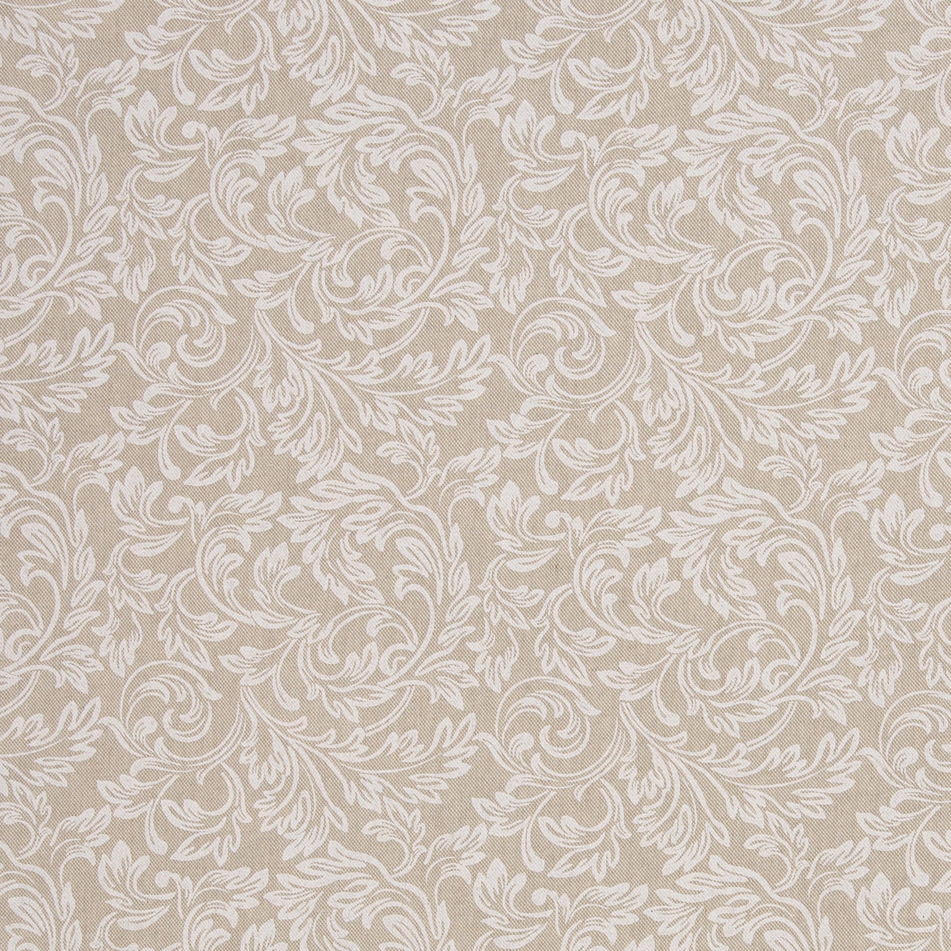 Kanvas audums - elegants balts raksts 200 g/m²