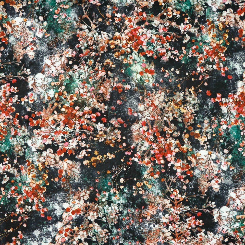 Attēls ar Kleitu audums ar elastānu - raibs raksts 80 g/m² – pieejams Šarlotes audumi