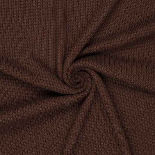 Attēls ar Kokvilnas adījums - šololādes tonis 500 g/m² – pieejams Šarlotes audumi