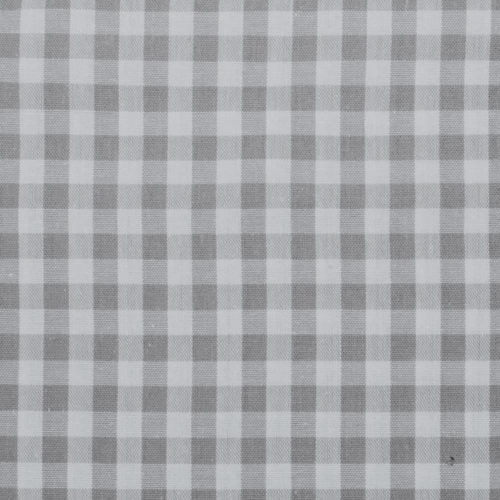 Kokvilnas audums - pelēks rūtains 90 g/m²