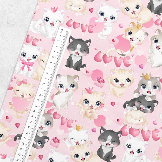 Kokvilnas cilpiņtrikotāža - kaķīši 250 g/m²