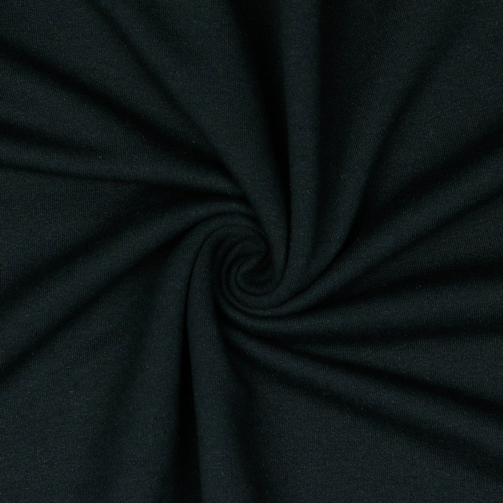 Kokvilnas cilpiņtrikotāža no pārstrādātas kokvilnas♻️ - melna 235 g/m²