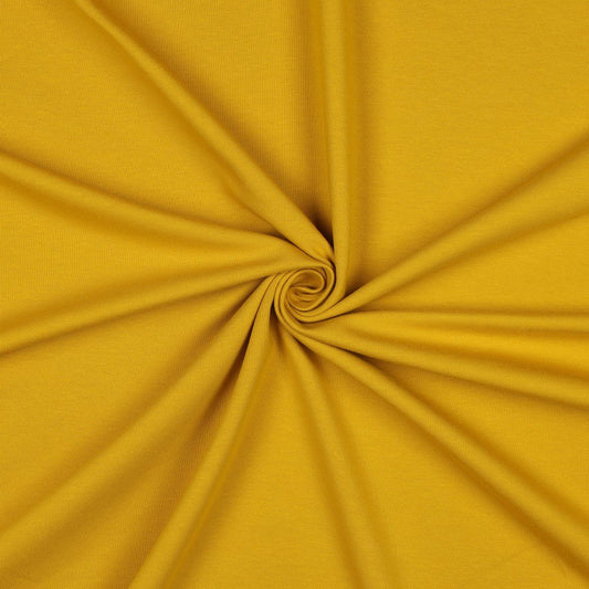 Kokvilnas cilpiņtrikotāža - sinepju 235 g/m² (GOTS sertif.)