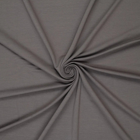 Attēls ar Kokvilnas cilpiņtrikotāža - tumši pelēka 240 g/m² – pieejams Šarlotes audumi