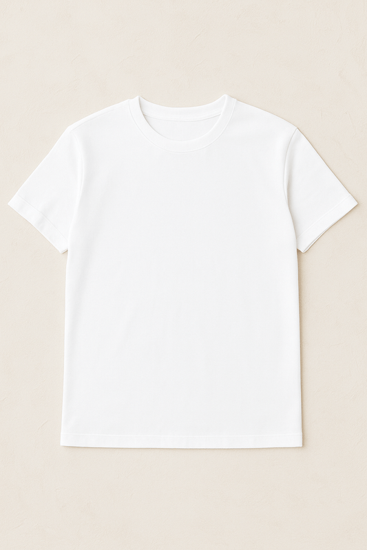 Kokvilnas trikotāža - balta 215 g/m²