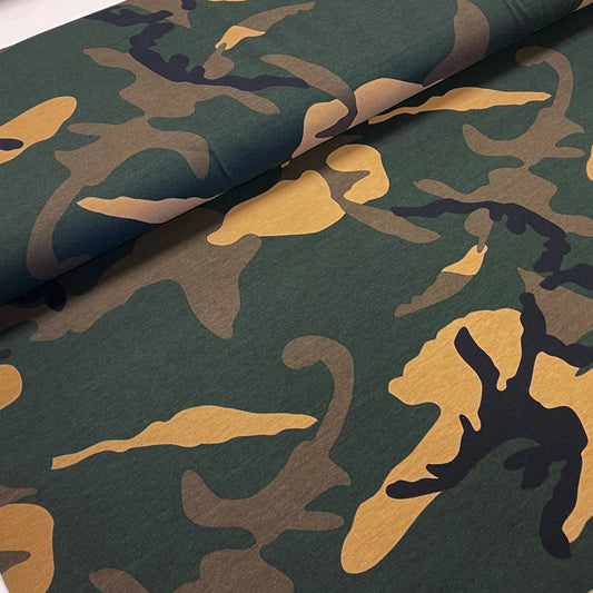 Kokvilnas trikotāža - kamuflāža 200 g/m²