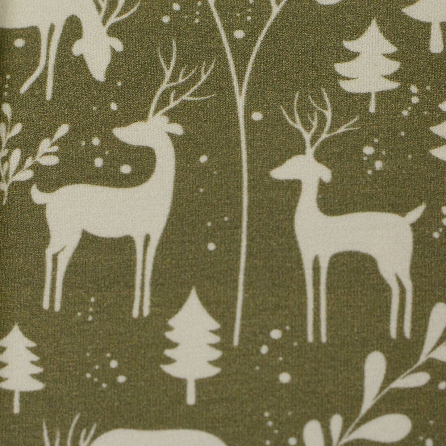 Kokvilnas trikotāža - meža motīvs 230 g/m²
