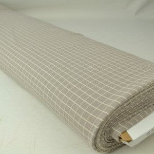 Pilt: puuvillane trikoo, hall ruuduline, 260 g/m² – saadaval Šarlotes audumi