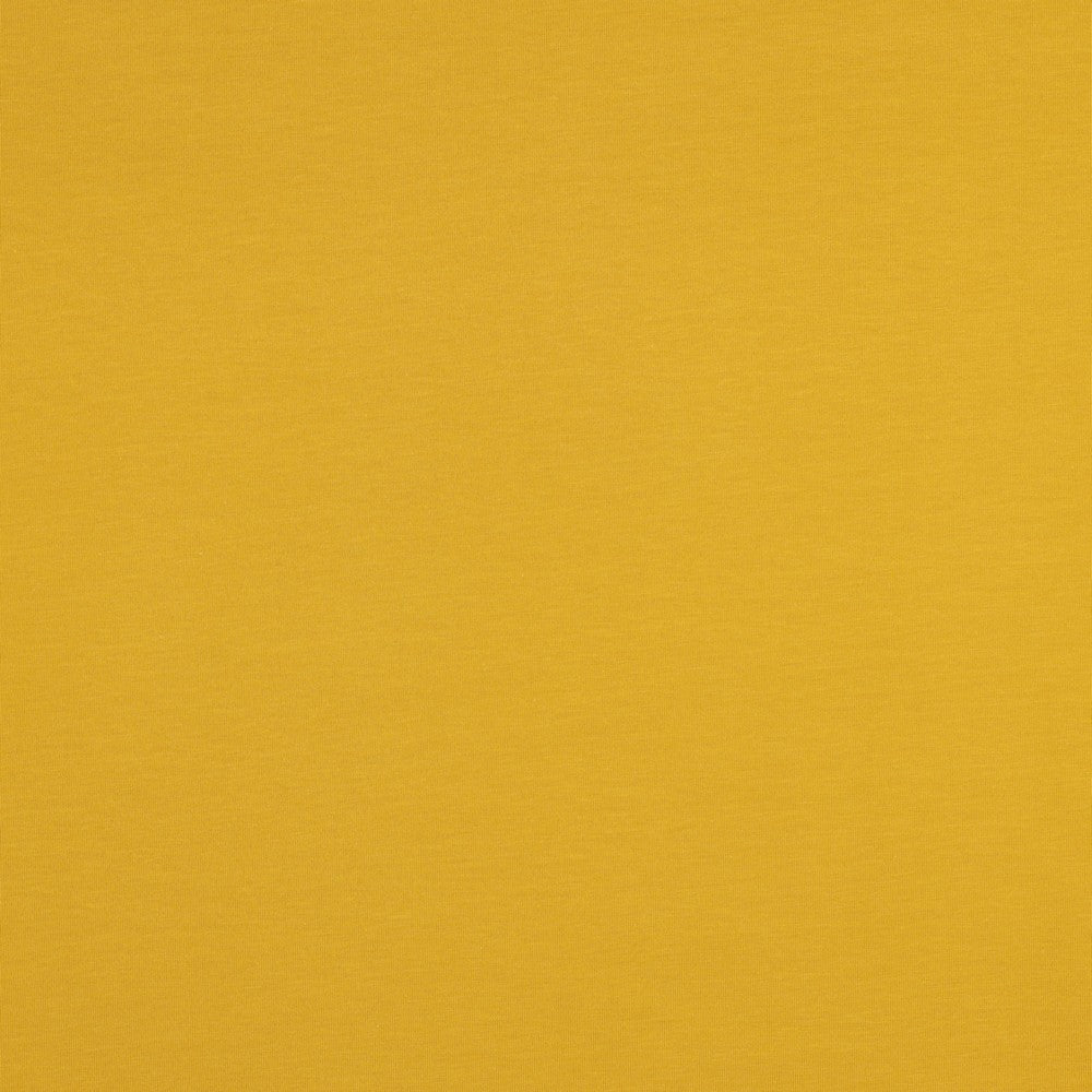 Kokvilnas trikotāža - sinepju 215 g/m²