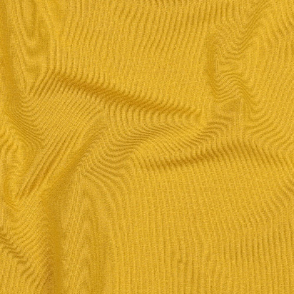 Kokvilnas trikotāža - sinepju 215 g/m²