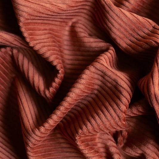 Kokvilnas velvets - sarkanais māls 280 g/m²