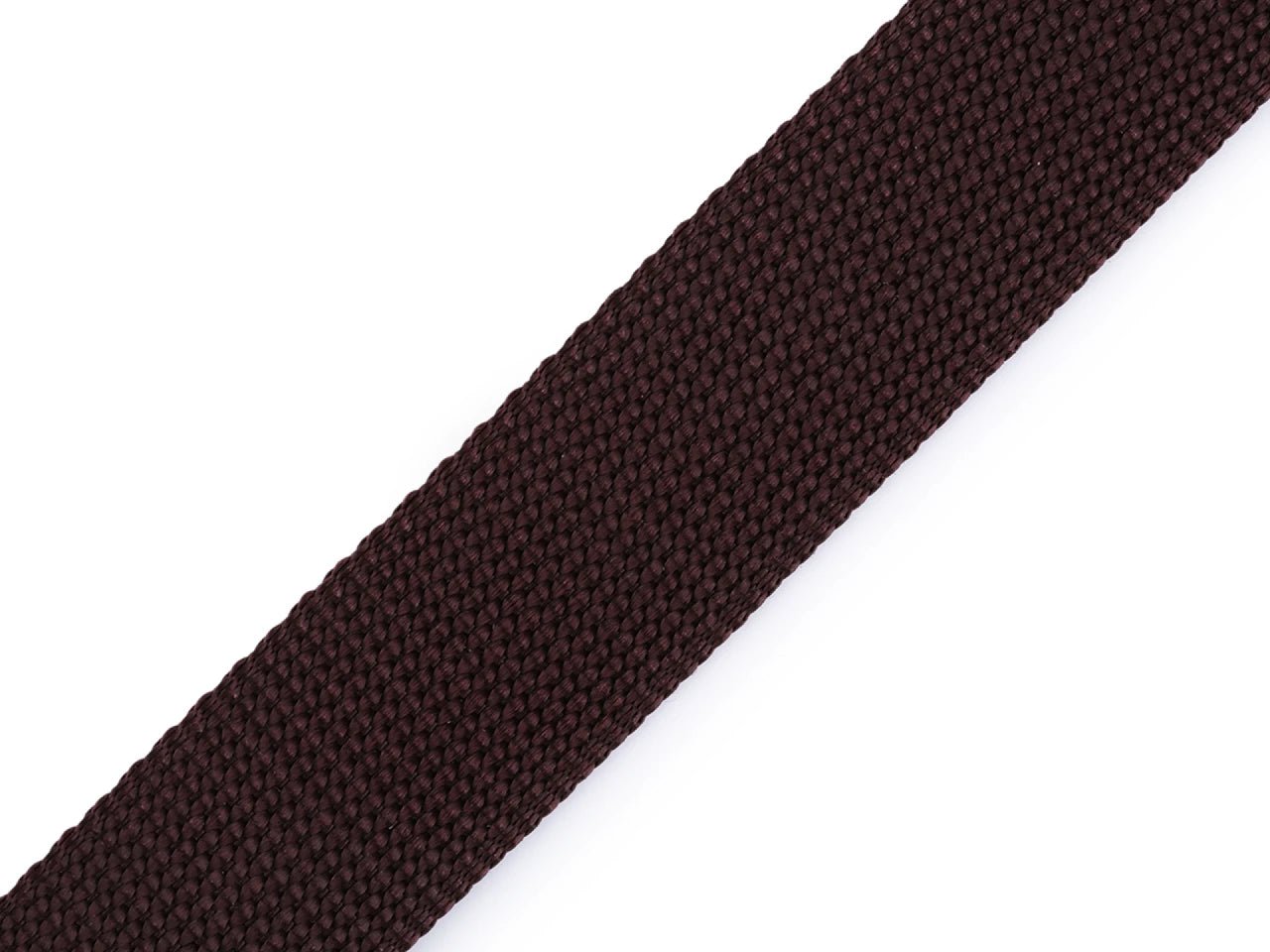 Image de ruban pour sacs et sangles 30 mm - brun foncé, 2 mm d’épaisseur – disponible chez Šarlotes audumi