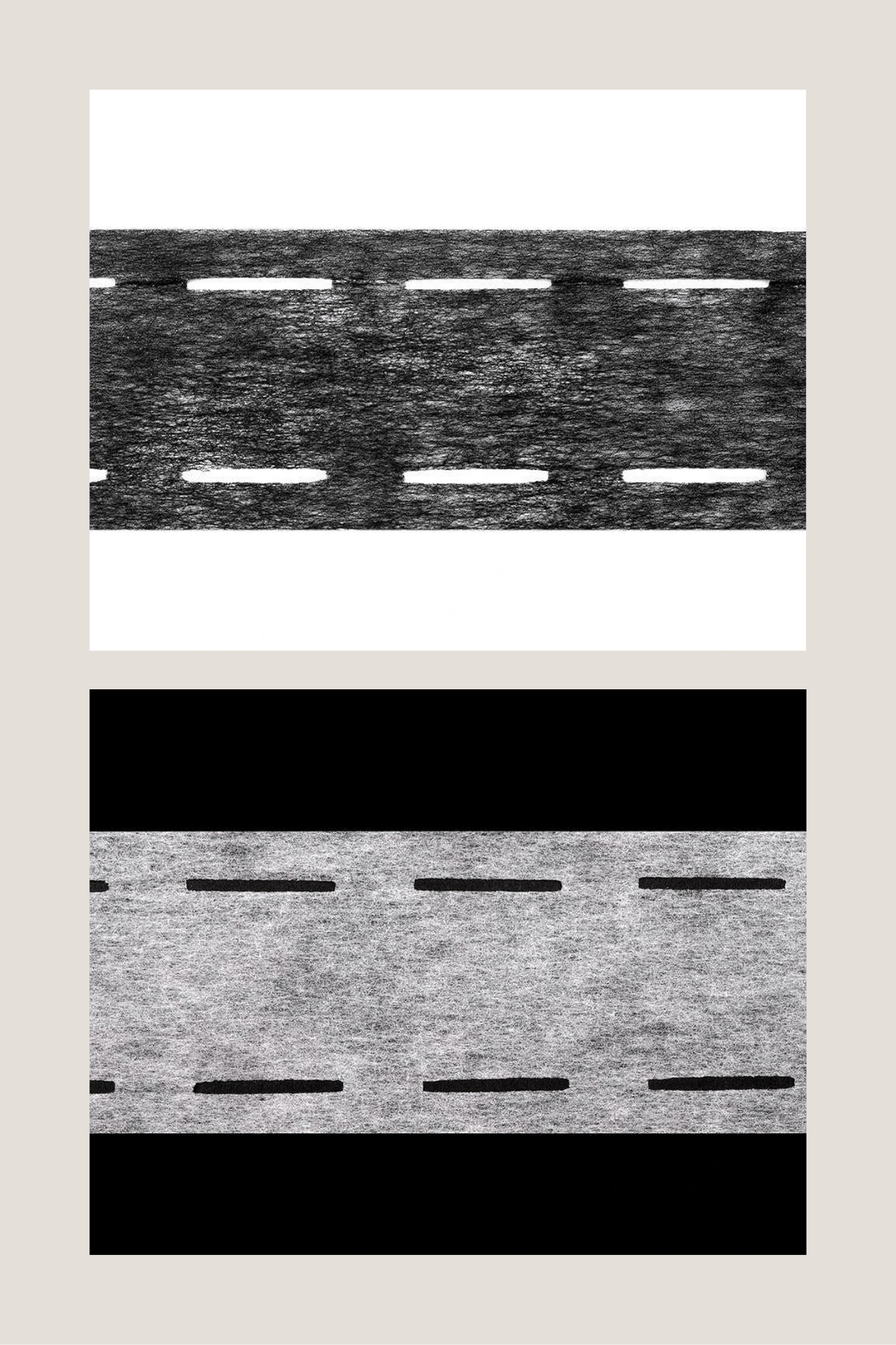 Līmauduma lente,flizelīns| 55 mm|balta vai melna