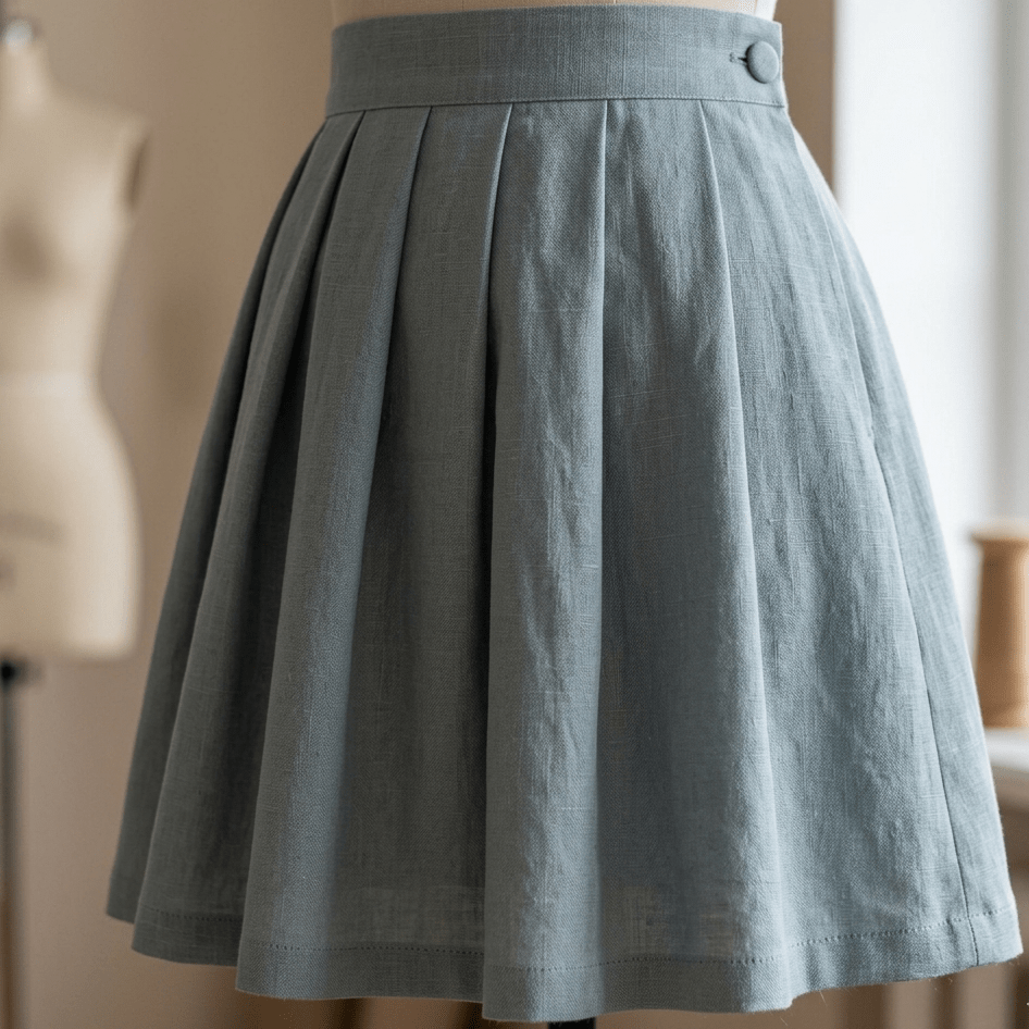 Attēls ar Lina audums–pelēks 235 g/m² – pieejams Šarlotes audumi