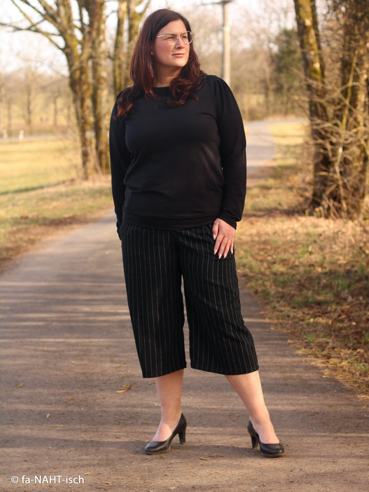 Lins ar viskozi - svītras uz melna fona 200 g/m²