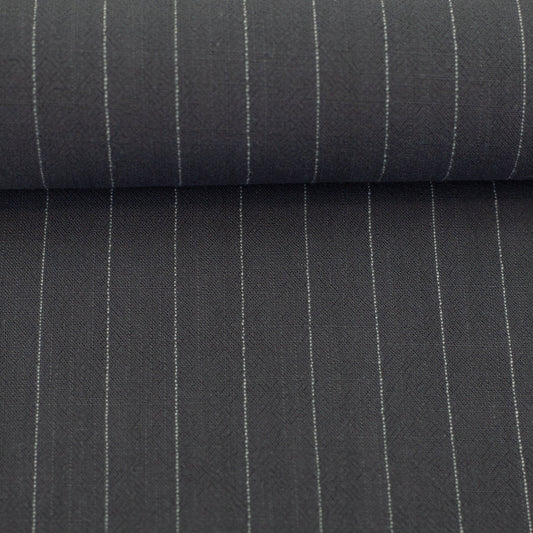 Lins ar viskozi - svītras uz tumši pelēka fona 200 g/m²