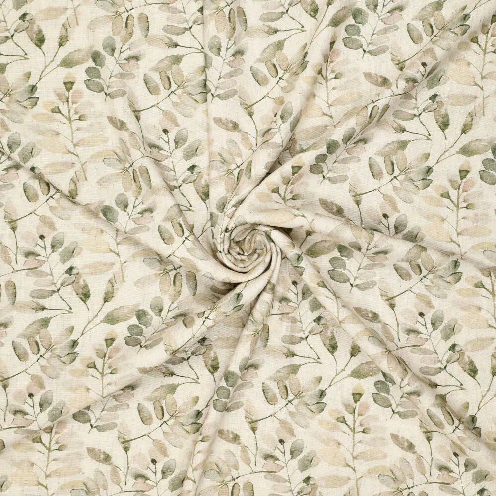 Lins ar viskozi - zaļas lapas uz dabīga fona 180 g/m²