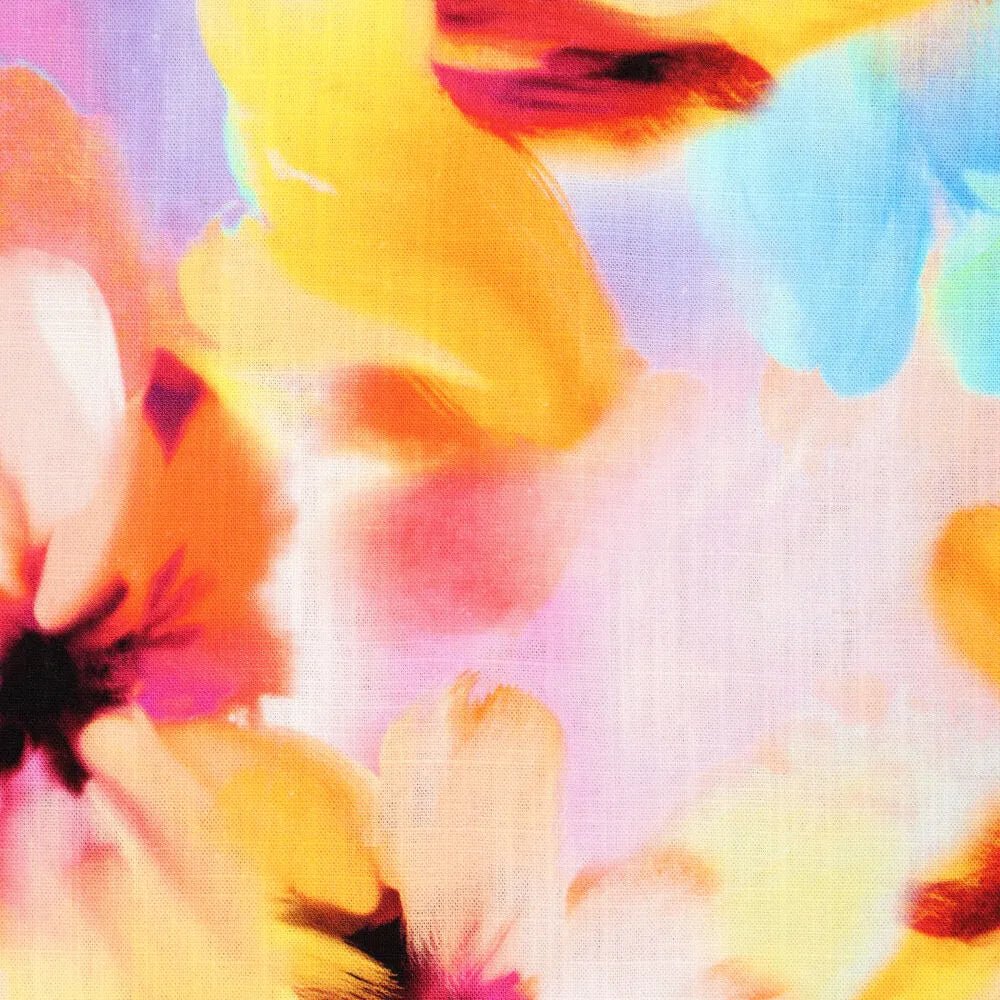 Lins ar viskozi - ziedu akvarelis 180 g/m²