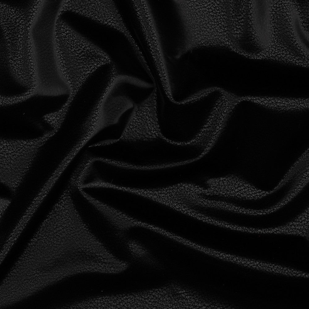 Mākslīgā āda ar elastānu - melna 250 g/m²