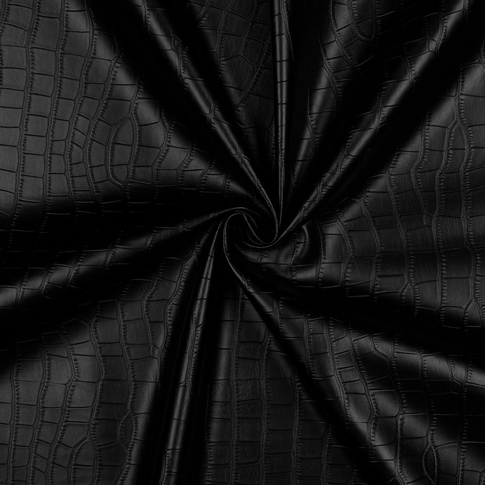 Mākslīgā āda - melna strukturēta 340 g/m²