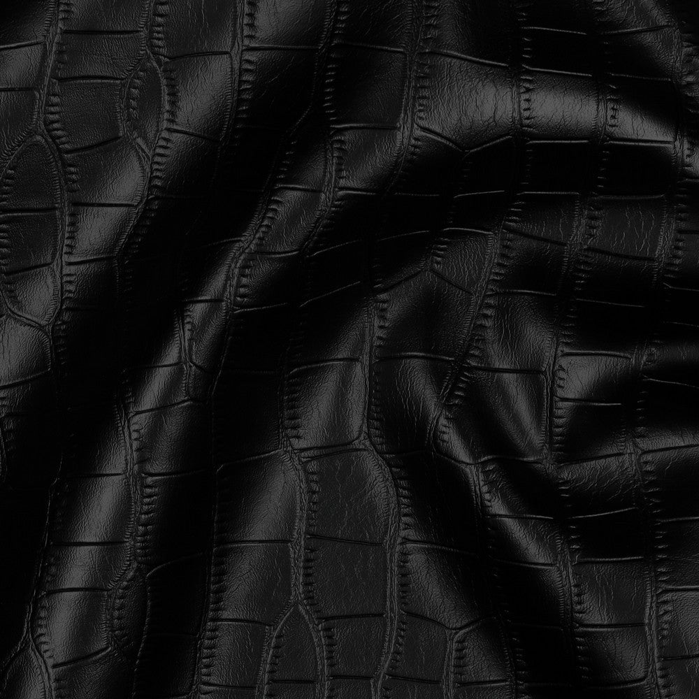 Mākslīgā āda - melna strukturēta 340 g/m²