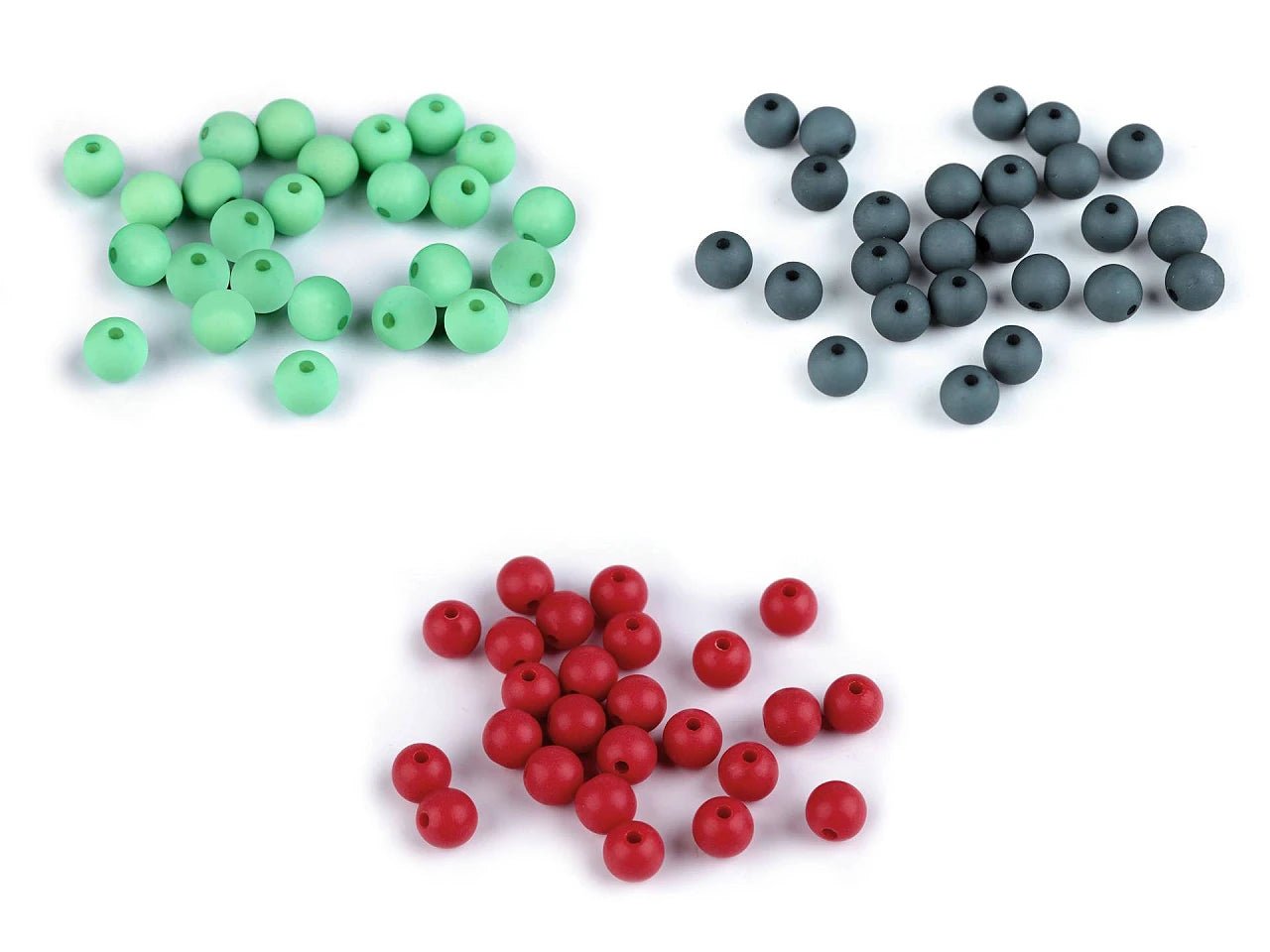 Matētas akrila pērlītes Ø8 mm 25 gab.| dažādu toņu