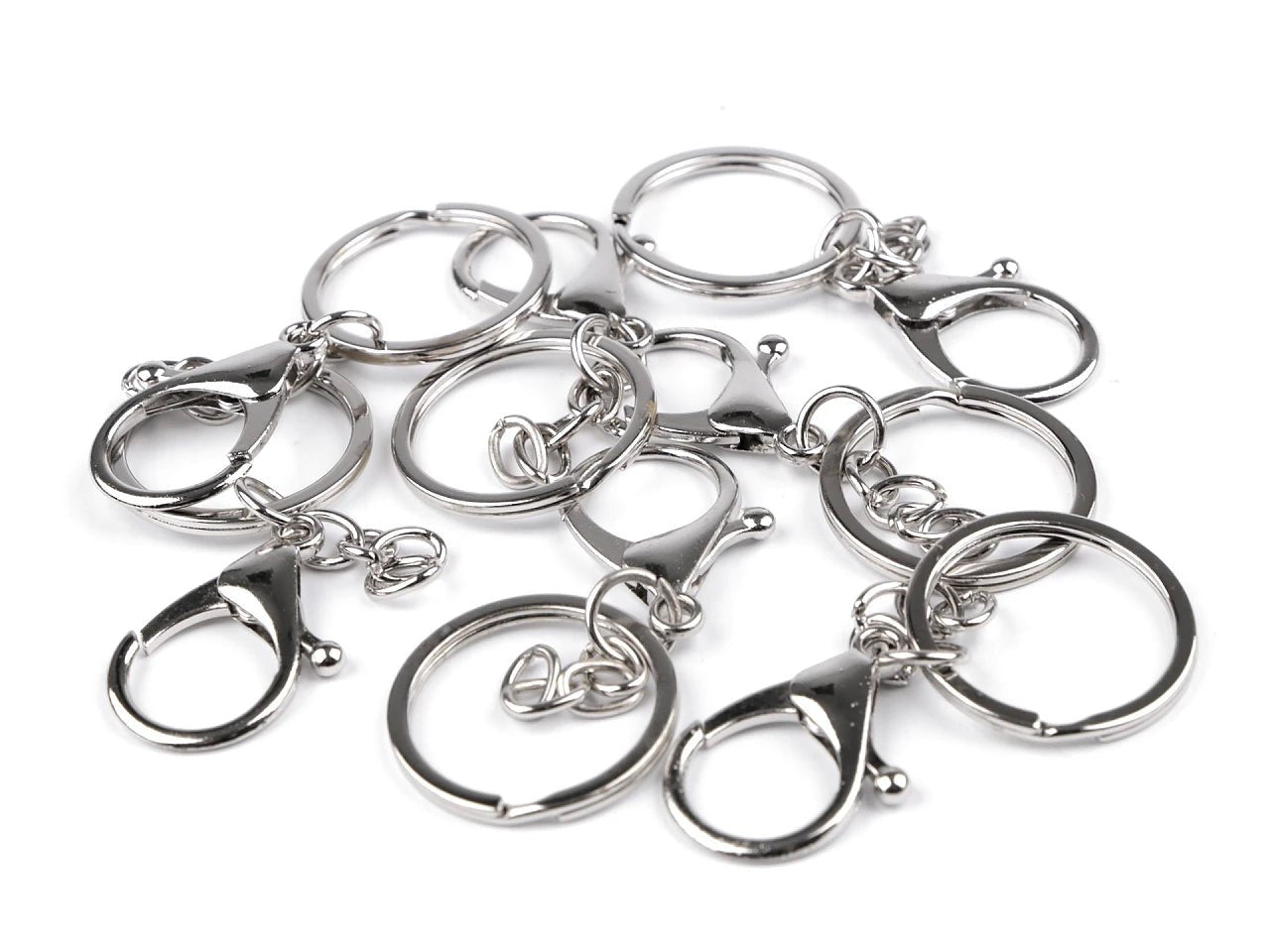 Metāla atslēgu piekariņš klipsis, 23 x 33 mm (2 gb iepakojums)