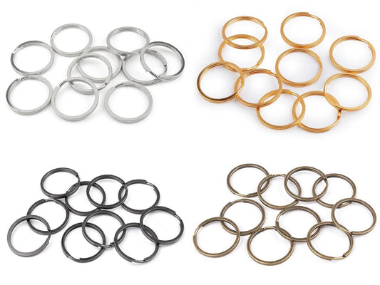 Metāla atslēgu piekariņš riņķis |Ø30 mm| 10 gab.| dažādu toņu