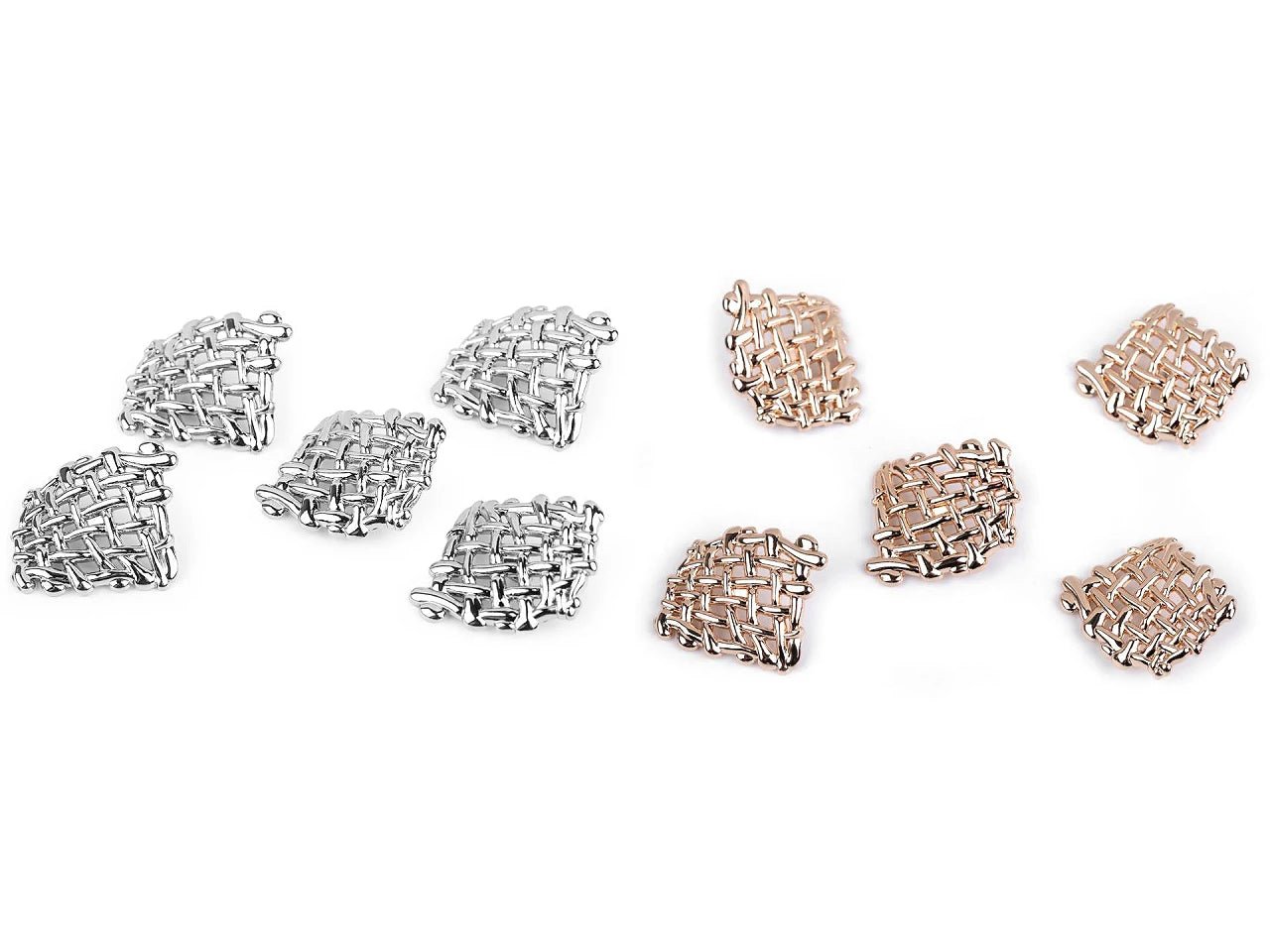 Attēls ar Metāla dekoratīvās pogas ar kājiņu, 30 mm – pieejams Šarlotes audumi