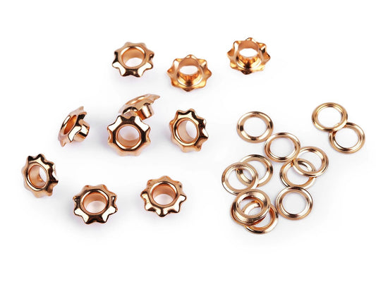 Metāla gredzeni, Luversi 5 mm (50 gab.) - zelta