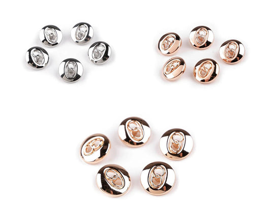 Metāla pogas | elegants dizains | 18 mm