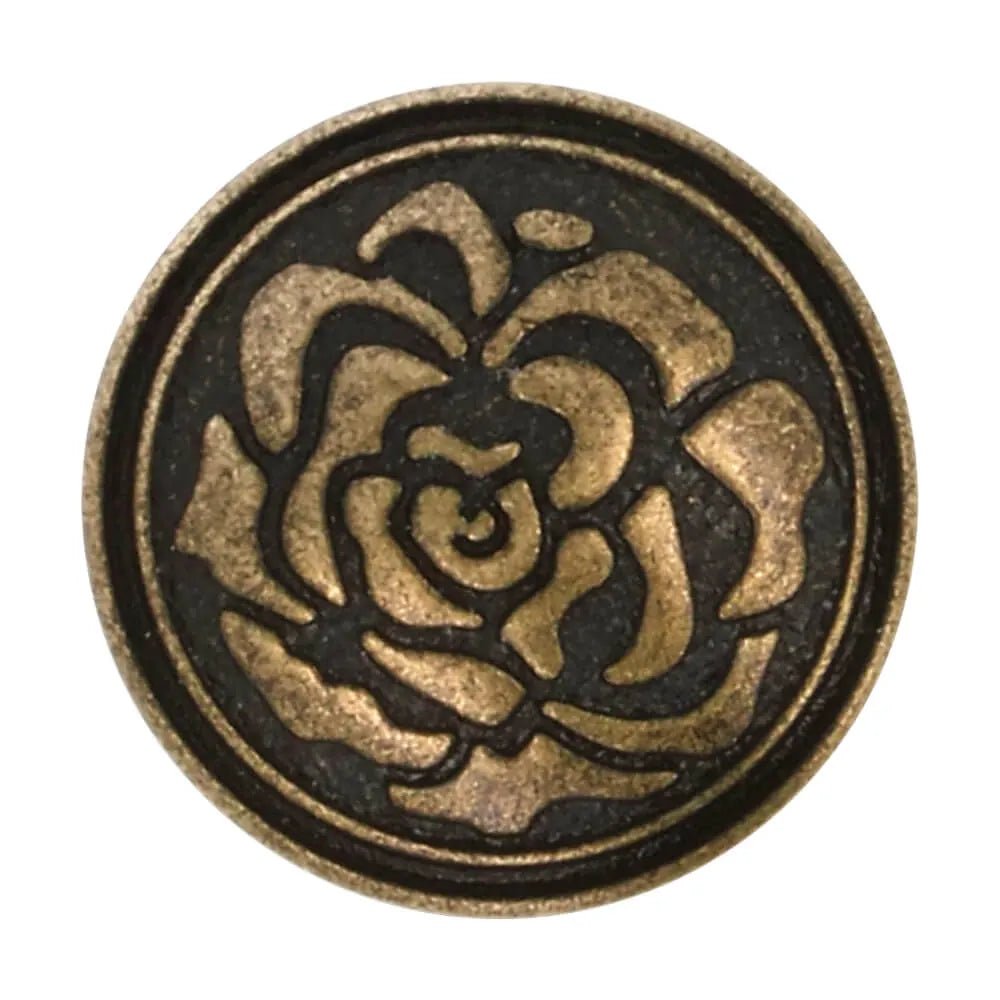 Metāla pogas uz kājiņas 20 mm - antīka roze