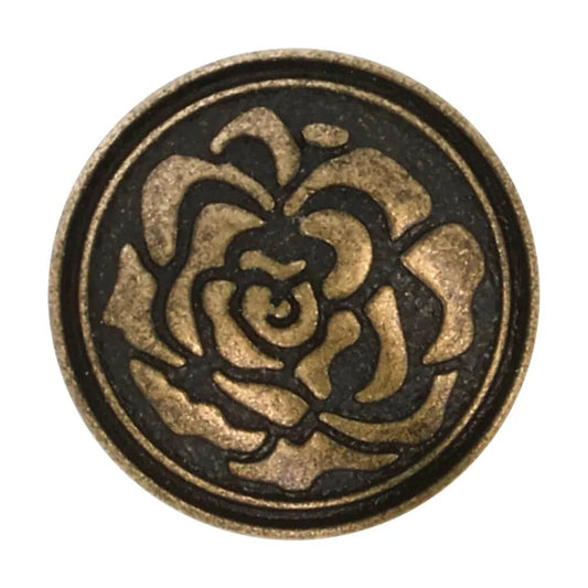 Metāla pogas uz kājiņas 20 mm - antīka roze