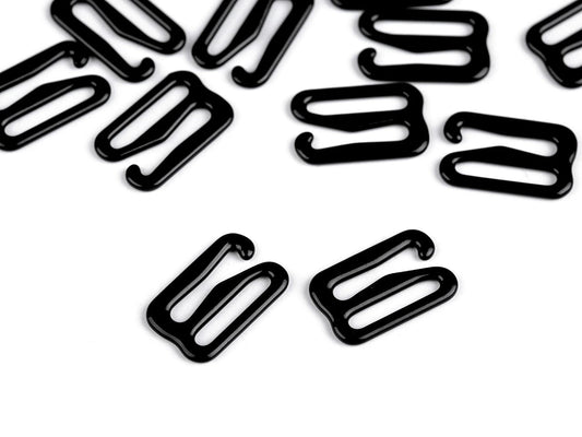 Metāla regulators - āķis veļai 10 mm - melns hromēts (10 gb iepakojums)