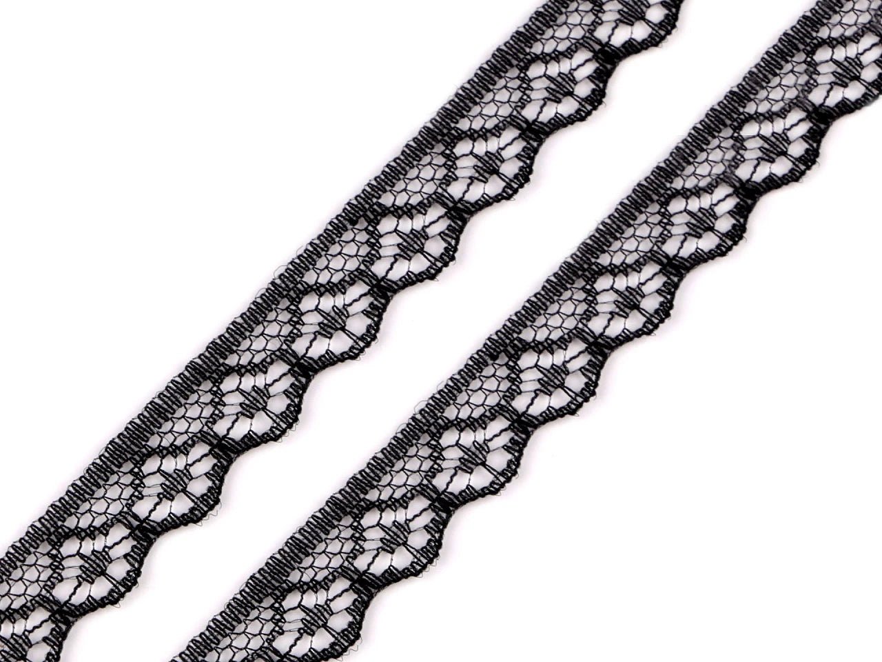 Mežģīne - 1,4 cm melna