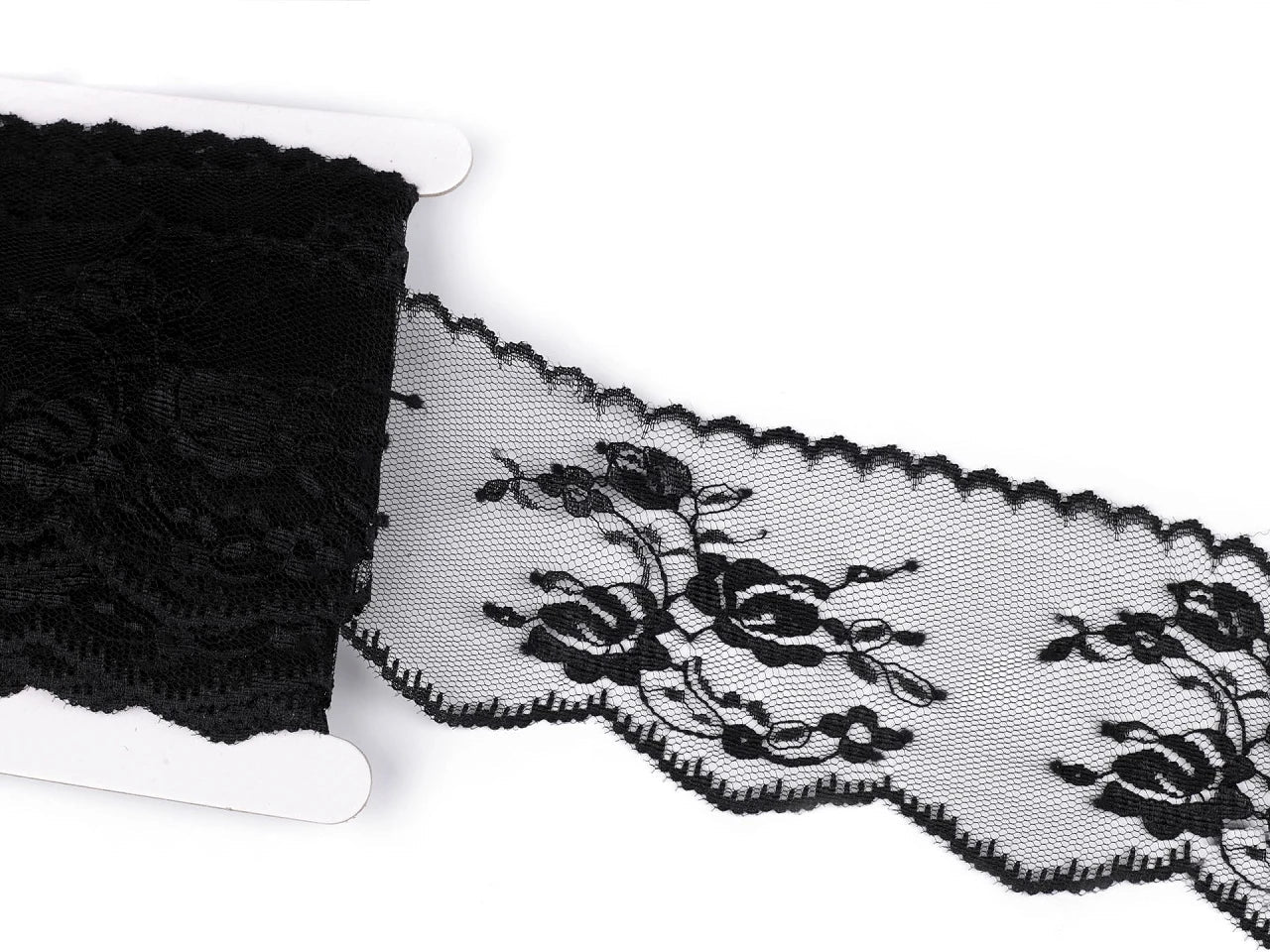 Mežģīne - 6,5 cm melna