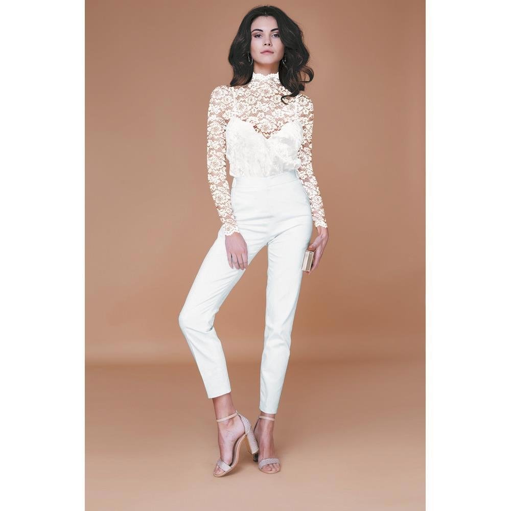 Mežģīņu audums - balts 130 g/m²