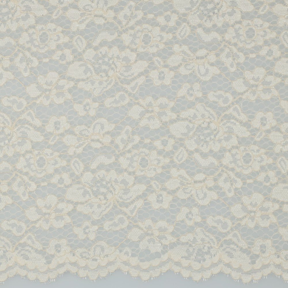 Attēls ar Mežģīņu audums - piena balts 130 g/m² – pieejams Šarlotes audumi