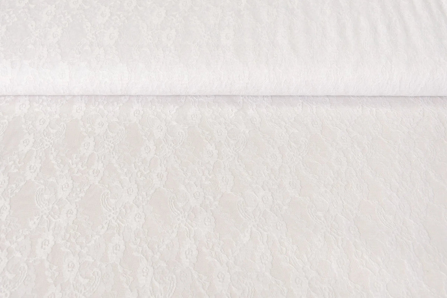 Mežģīņu audums smalks - balts 50 g/m²