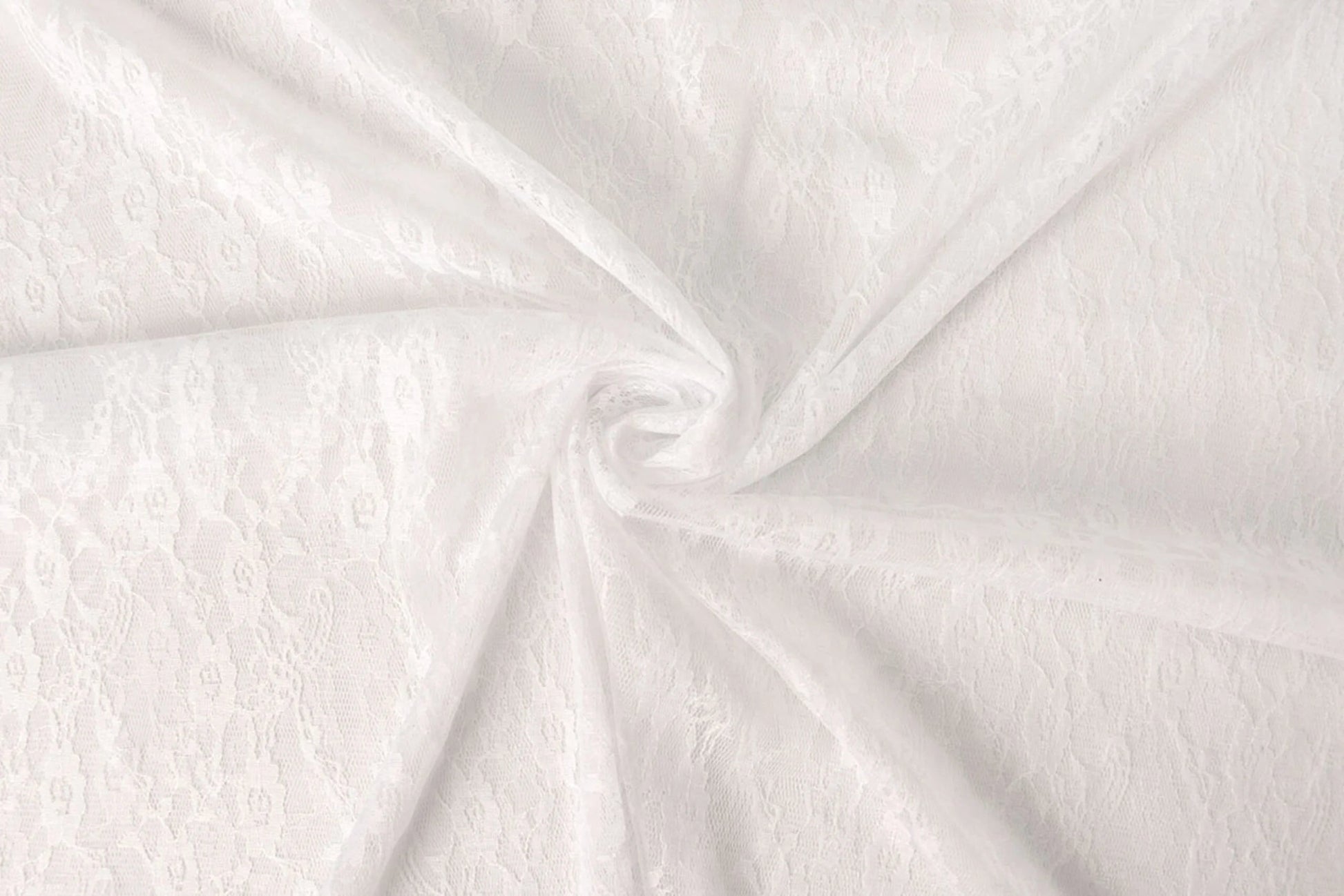 Mežģīņu audums smalks - balts 50 g/m²