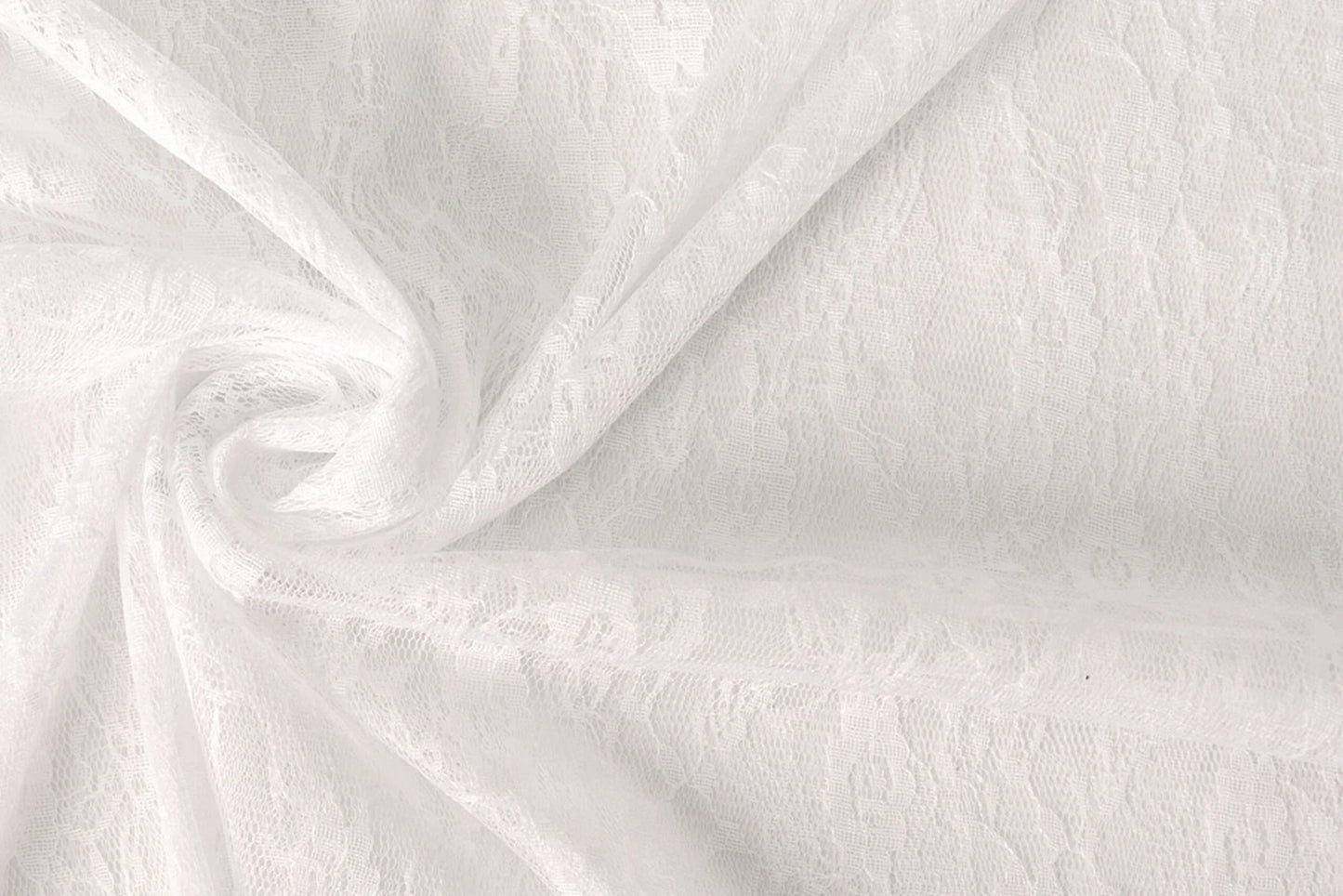 Mežģīņu audums smalks - balts 50 g/m²