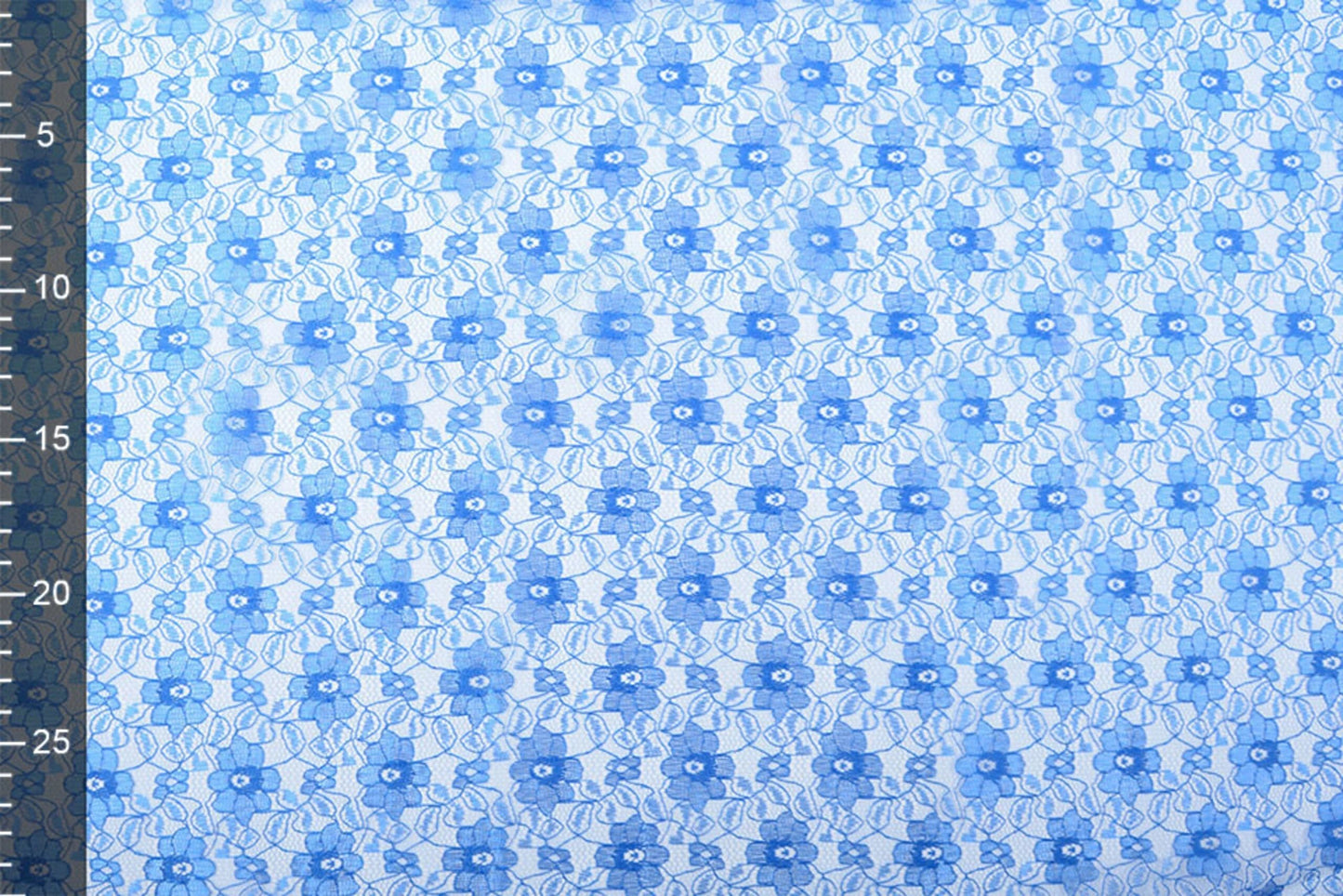 Mežģīņu audums smalks - rudzupuķu ziedi 75 g/m²