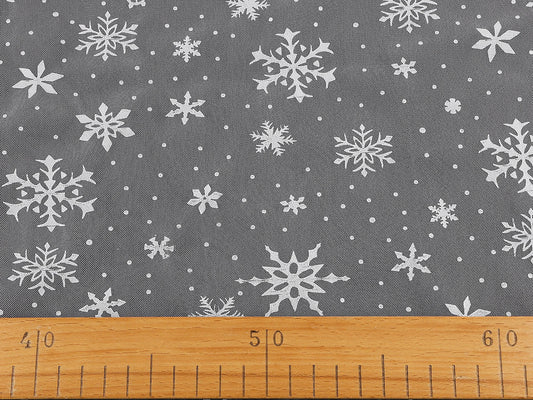 Mīksts tills ar sniegpārsliņām un pumpiņām 23 g/m²