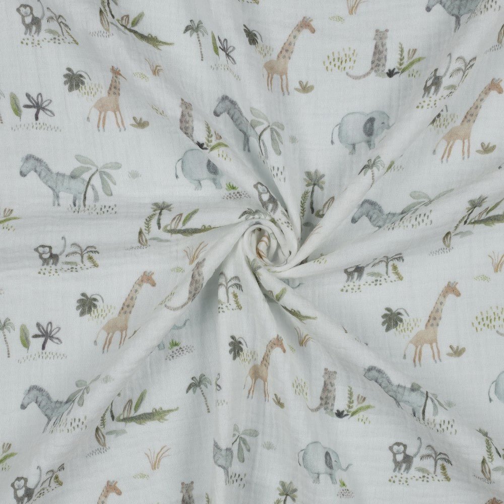 Muslīns - āfrikas zvēri 115 g/m²