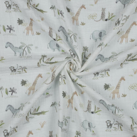 Muslīns - āfrikas zvēri 115 g/m²