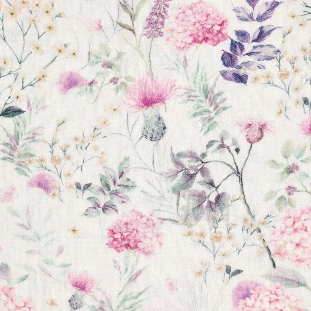 Muslīns - hortenziju dārzs 120 g/m²